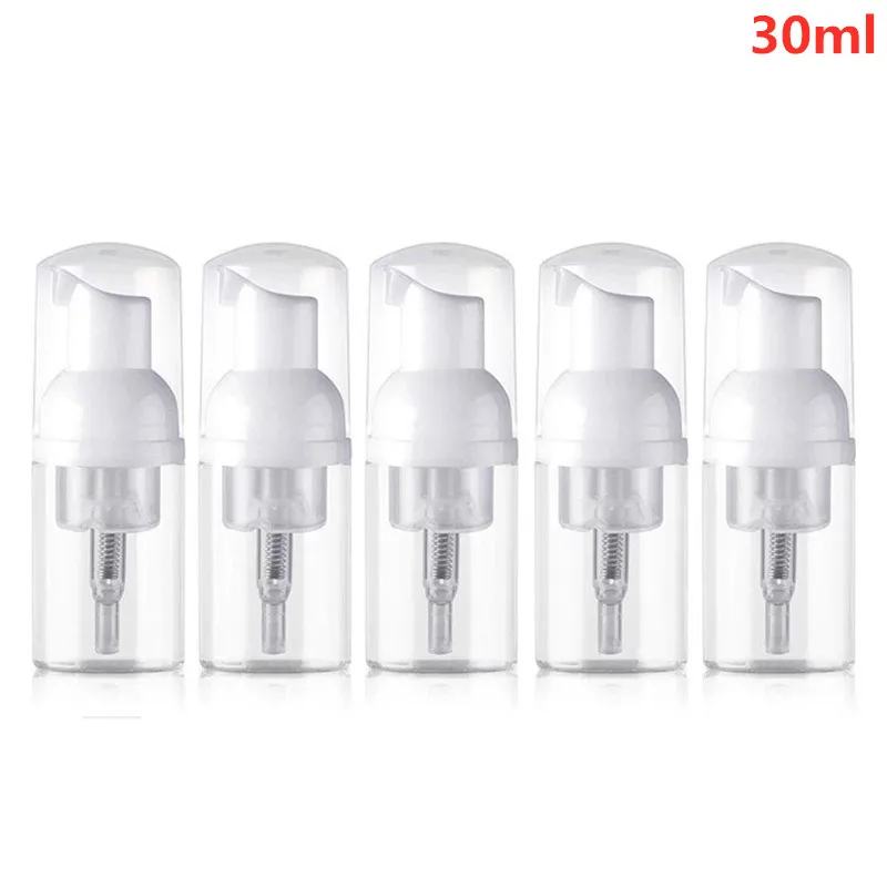 

600 X Empty 30ml Cosmetic Facial Cleanser Lashes Wash Cream Plastic Pet Liquid Soap Foam Bottle With White&Golden Foamer Pump