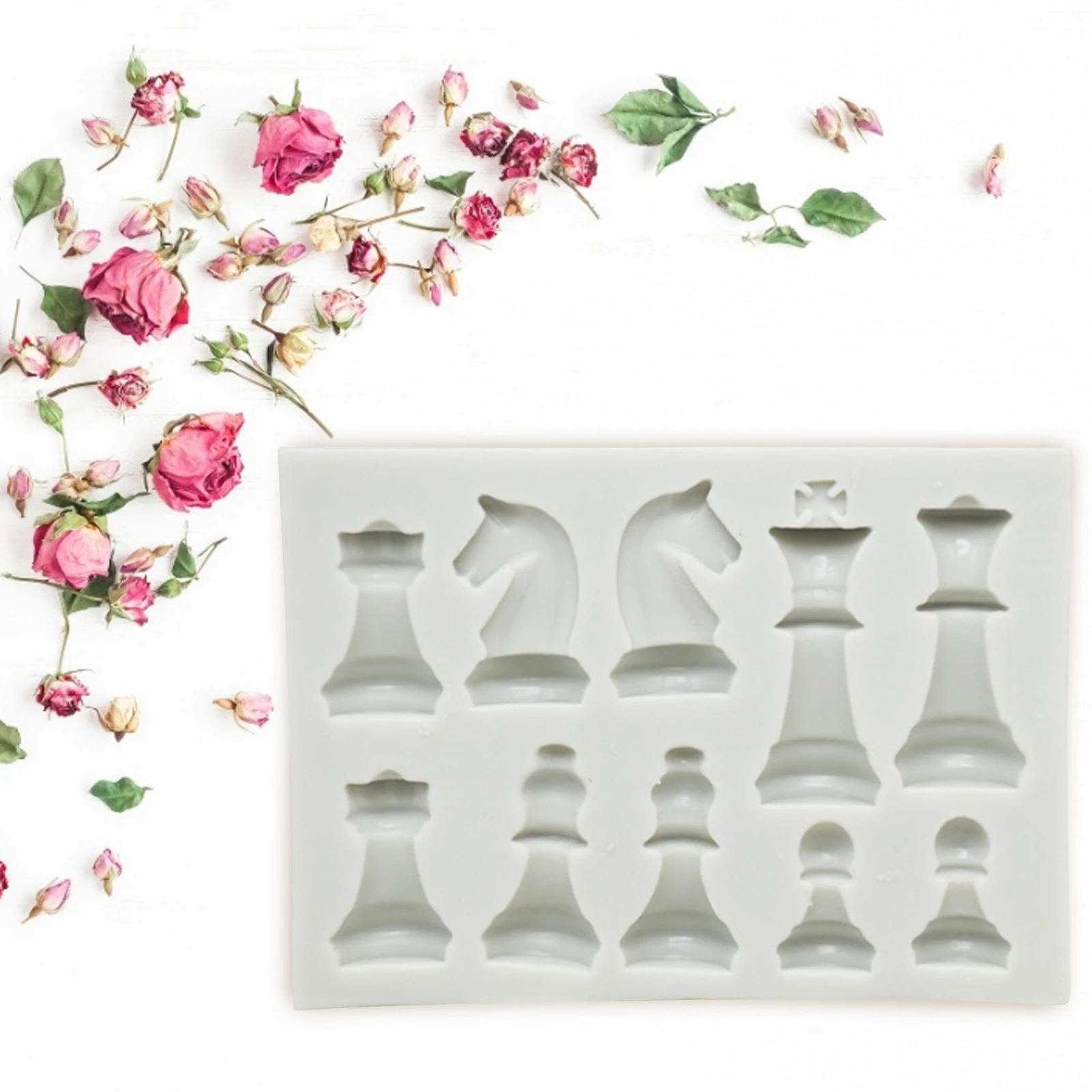 

Chess Silicone Mold Durable Waterproof DIY Mould Baking Tool