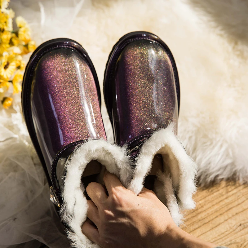 Зимние сапоги женские короткие из овечьей кожи Новинка 2019 года