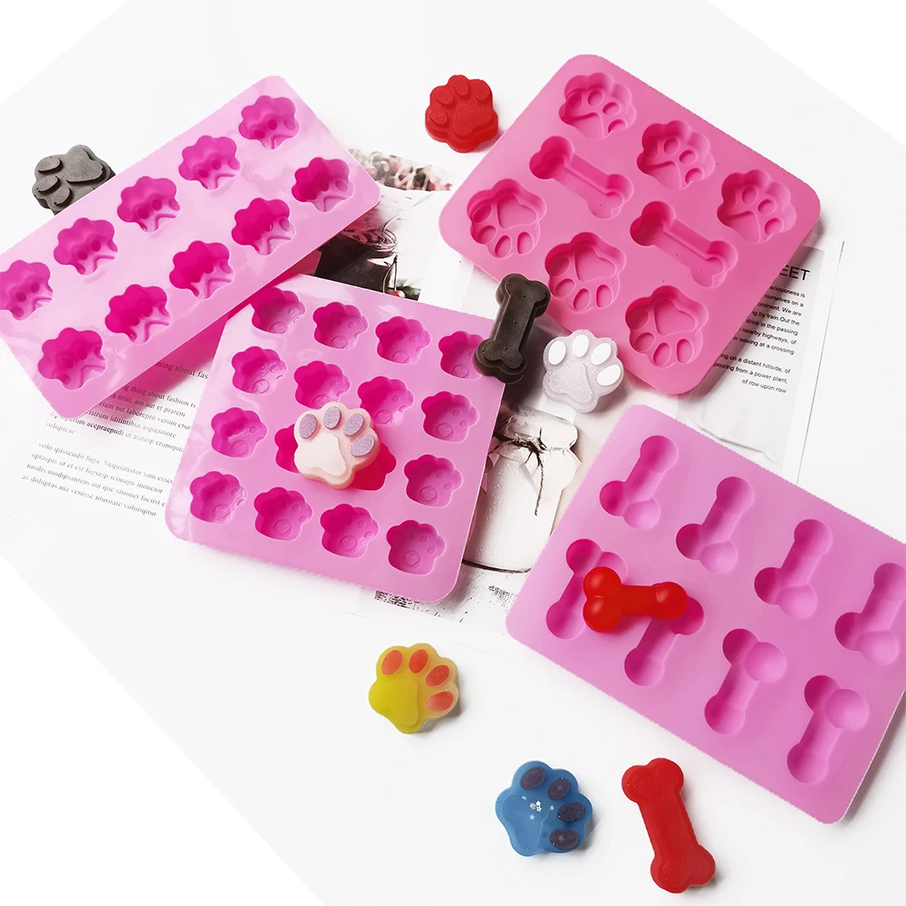

Animal Cartoon Dog Footprint Cat Paw Silicone Cake Mold Mousse Chocolate Mould Pudding Jelly kitchen Handmade Baking Tools