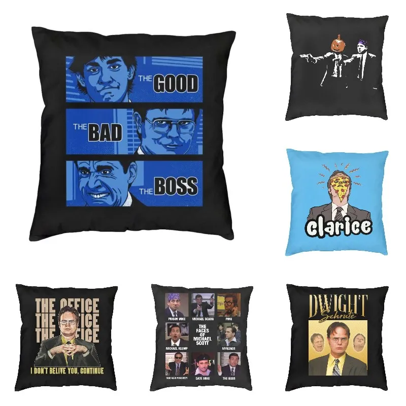 

The Office Comedy TV Series Dwight Schrute Throw Pillow Case Sofa The Good The Bad And The Boss Cushion Cover Car Pillowcase