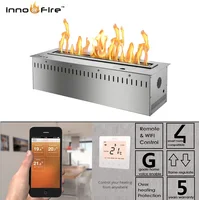 Inno-Fire 48 inch Remote control silver  or black built in electric etanol decorative fireplace mantel