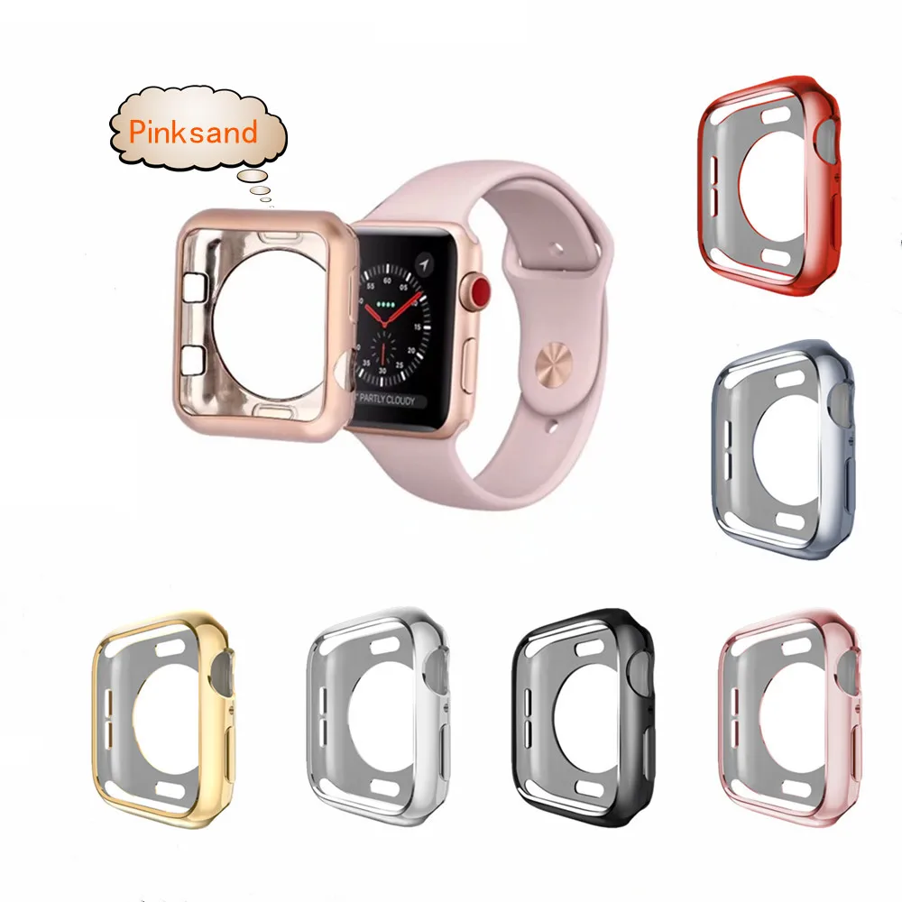 Мягкий ТПУ чехол с защитой от царапин гибкий защитный бампер для Apple Watch 42 мм 38 40 44