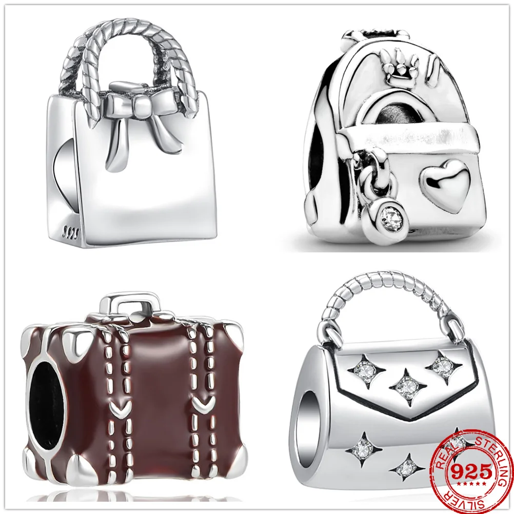 Женский шарм-браслет из серебра 925 пробы с бусинами | Украшения и аксессуары