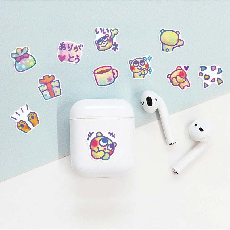 40 шт./упак. цветной Блеск для губ Сердце медведи Скрапбукинг ПВХ наклейки Набор