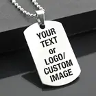 Прямоугольный жетон в виде собаки из нержавеющей стали с лазерной гравировкой на заказ, Военная Подвеска, ювелирные изделия, подарок на день рождения, Рождество