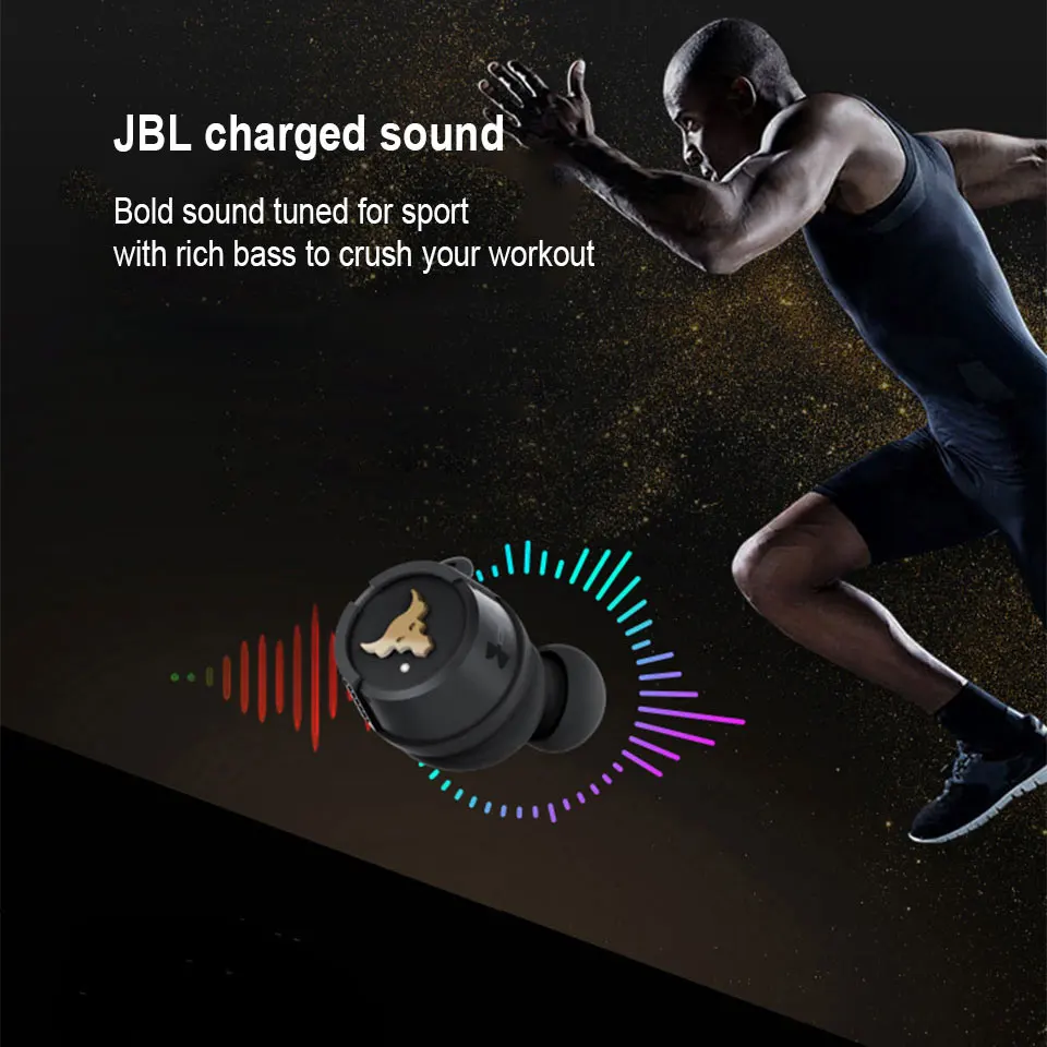 구매 100% 오리지널 JBL UNDER Armor Project Rock EDITION UA 진정한 무선 플래시 이어 버드 스포츠 이어 버드 방수 이어폰 핸즈프리