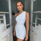 Женское летнее сексуальное облегающее белое платье коллекции 2019 года, модное повседневное однотонное облегающее короткое платье с высокой талией