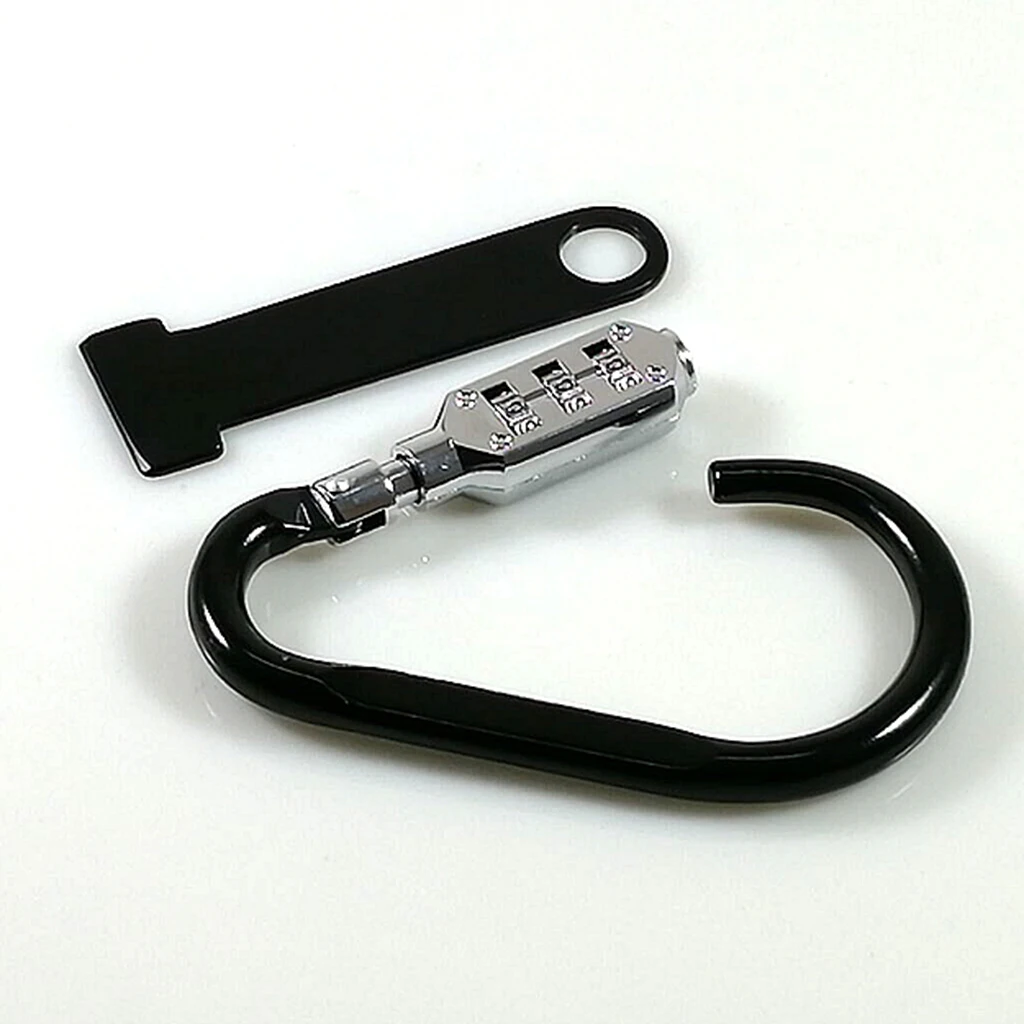 

Anti-theft Motorcycle Helmet Lock Combination Code Lock w/T-Bar Rubber Black