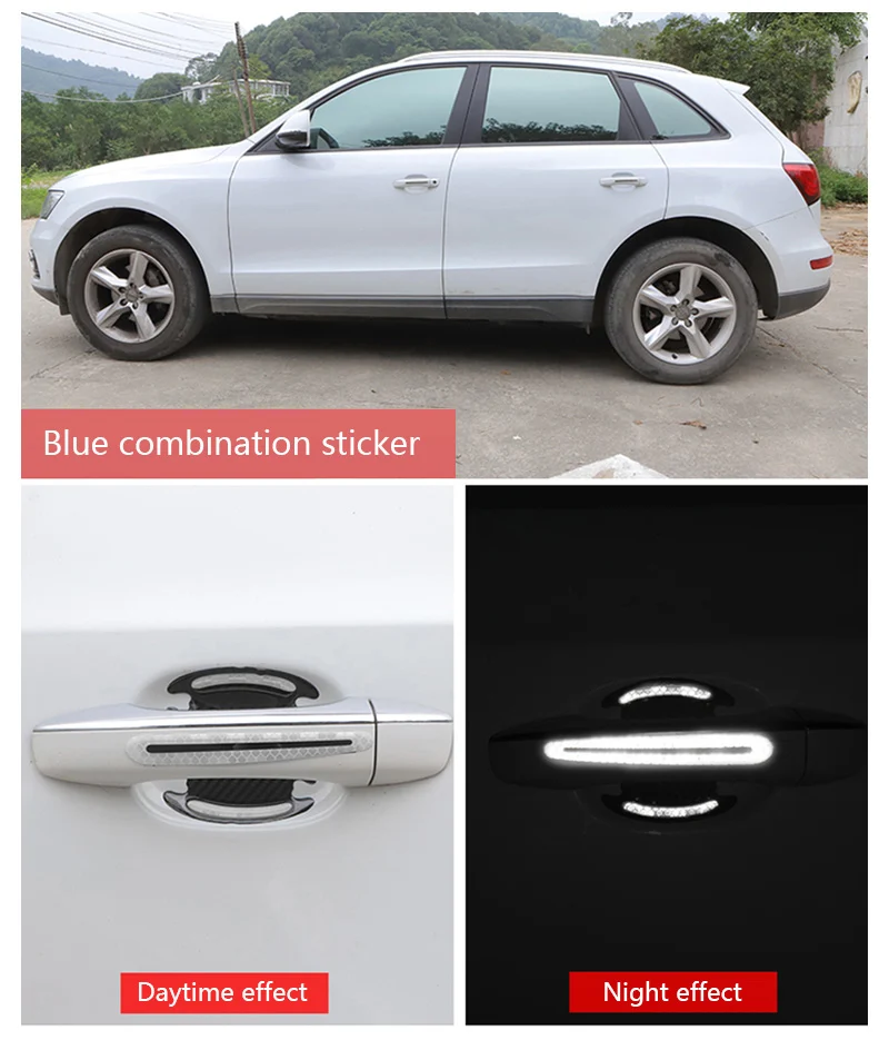 Наклейка на дверную ручку из углеродного волокна|Наклейки автомобиль| |