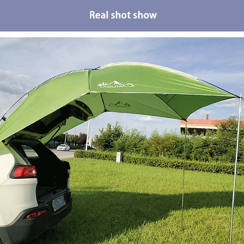 

Car Trunk Tent Sunshade with Support Bracket Rainproof Tailgate Shade Awning Tent for Car Self-Driving Tour Barbecue