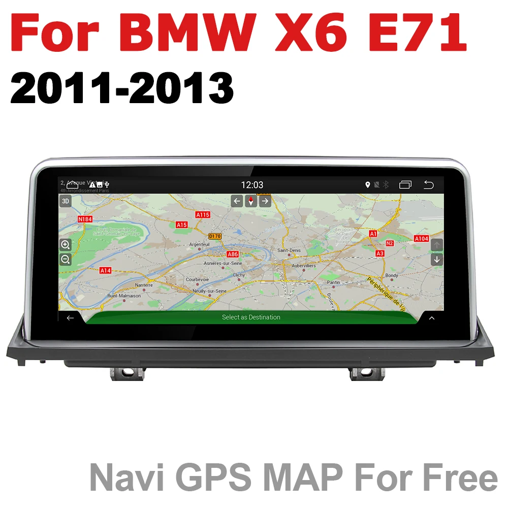 Автомагнитола 2 Din с GPS и Android-навигацией для BMW X6 E71 2011 ~ 2013 CIC AUX стерео