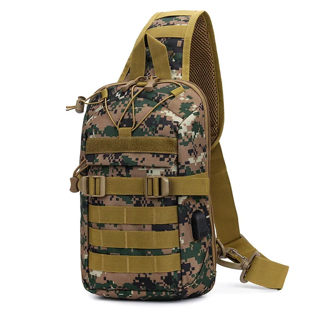Jungle Digital Тактический крепеж Сумка Рюкзак Molle EDC Военная Униформа Диапазон Сумка на одно плечо ремень небольшой рюкзак для спорта на открытом воздухе Rover нагрудная сумка - Цвет: Jungle Digital