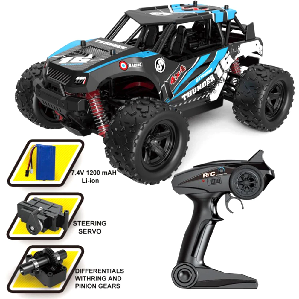 Радиоуправляемая машина 1:18 2 4 ГГц 4WD высокоскоростная быстрая 36 км/ч