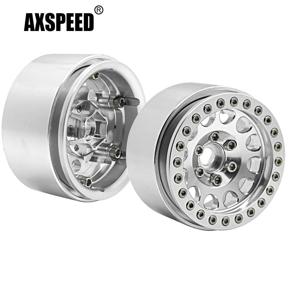 AXSPEED 1/2/4pcs 1.9 inch Metal Aluminum Alloy Beadlock Wheel Rims for Axial SCX10 90046 TRX-4 D90 RC4WD 1/10 RC Crawler Car | Игрушки и