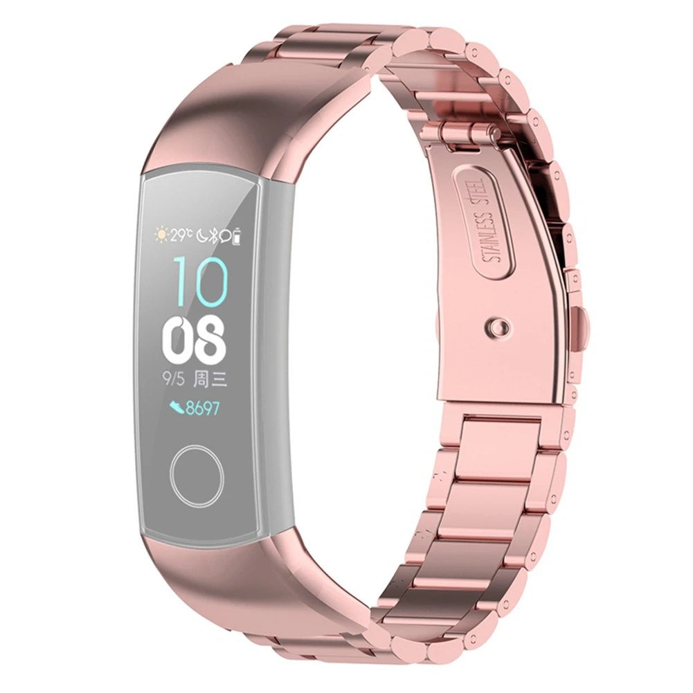 

Suitable for Huawei Honor Bracelet 4 B19/ Honor Bracelet 5 CRS-B19S Three-Bead Stainless Steel Strap