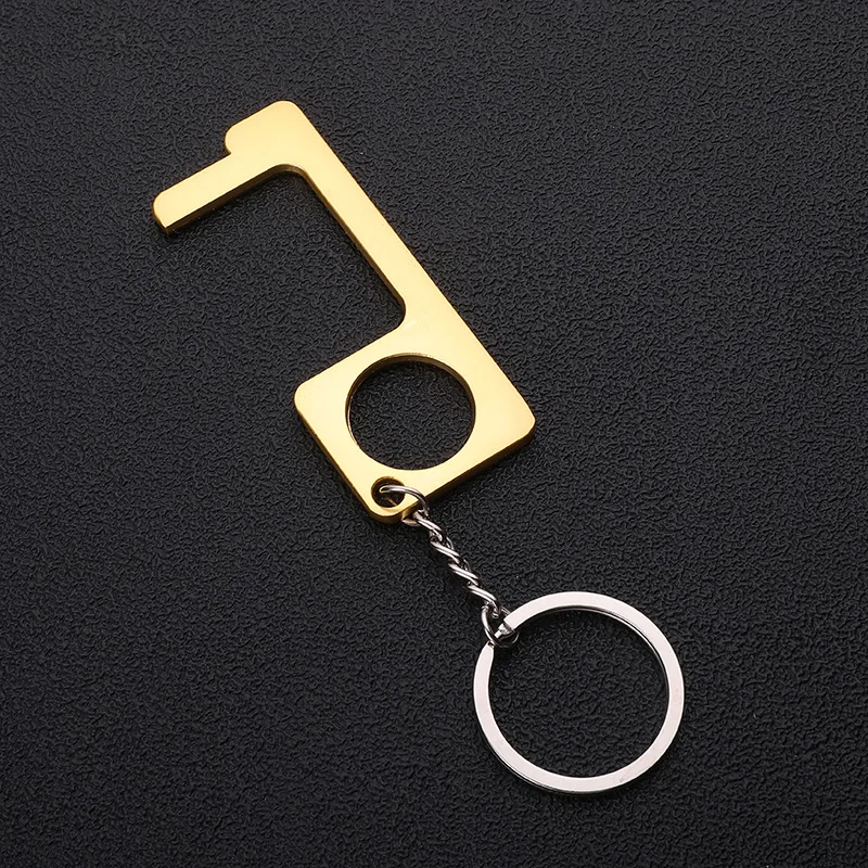 1/2/5pcs Keychain Metal Prevention Against Contact The Door Elevator Artifact Multifunctional Key Ring Anti-Virus Keychains | Украшения и