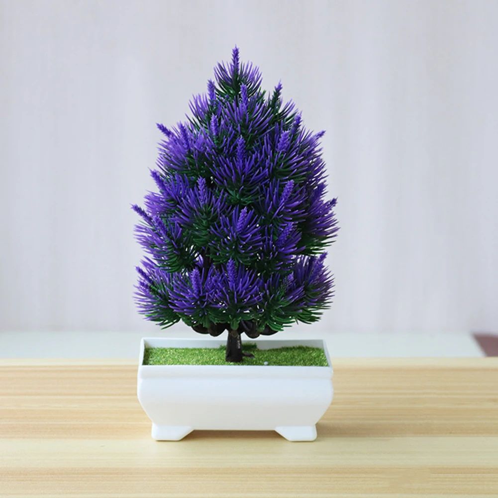 Искусственная сосна бонсай маленькое дерево горшок искусственные цветы для