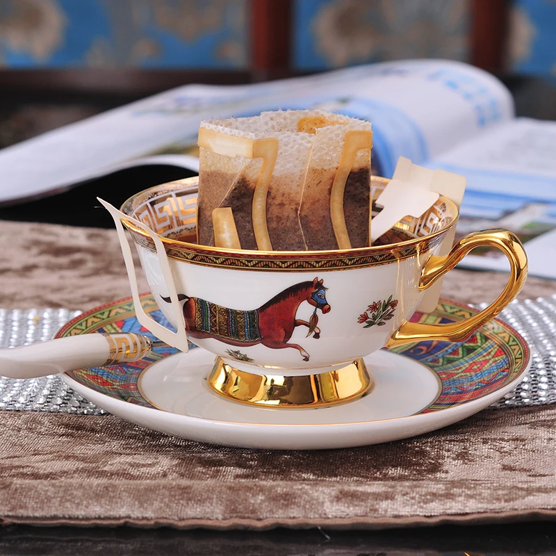 Европейская винтажная кофейная чашка блюдце наборы костяной фарфор английский