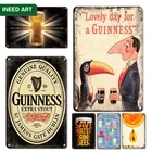 Винтажный пивной коктейльный металлический декор жестяной знак Гиннесс бар настенный Декор Ретро мужская пещера настенный постер