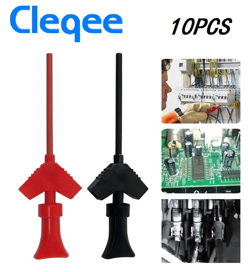 

Cleqee P5003 10 шт./компл. микрозахваты SMD IC контакты тестовый зонд разъемы Dupont логический анализатор тестовый крюк зажим для перемычки W