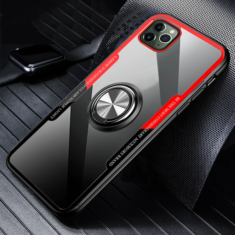 I Роскошный Металлический автомобильный держатель с кольцом чехол для Apple iphone 11 Pro