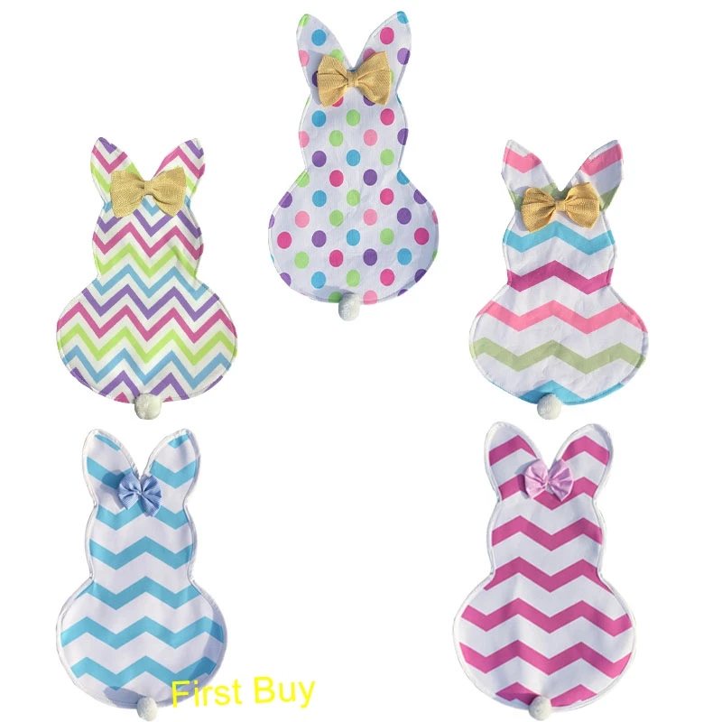 30 шт./лот монограмма персонализированный Садовый флаг кролик пейзажный