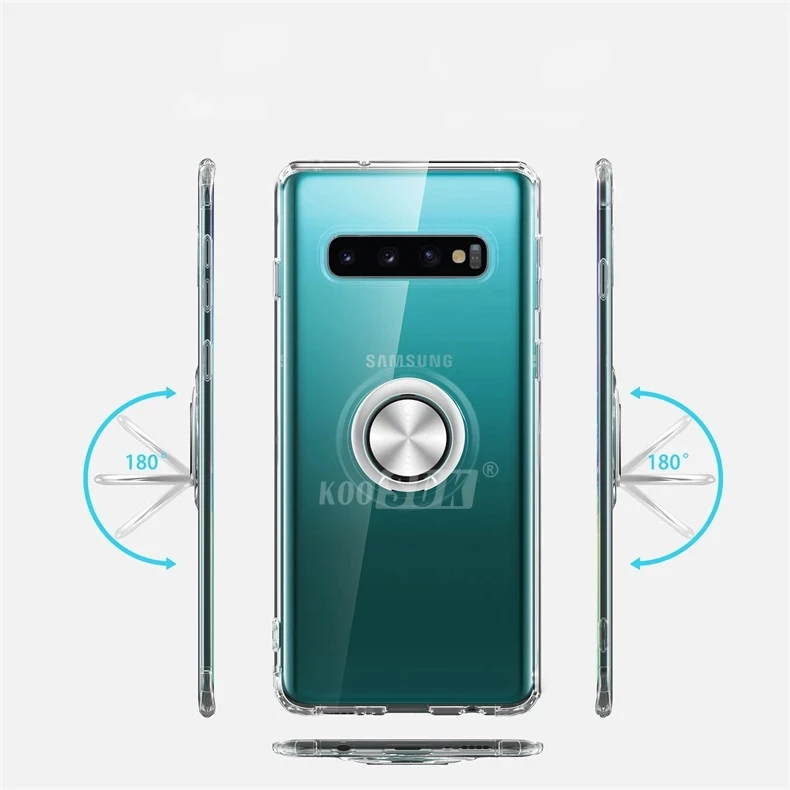 Для samsung Galaxy S10 Lite чехол мягкий ультра тонкий прозрачный держатель кольцо автомобильный Магнитный чехол для телефона для samsung Galaxy S10E S10 Plus S10