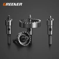 greener 12 50mm high speed steel hole saw drill bits alloy carbide cobalt steel stainless steel plate iron metal cutting kit