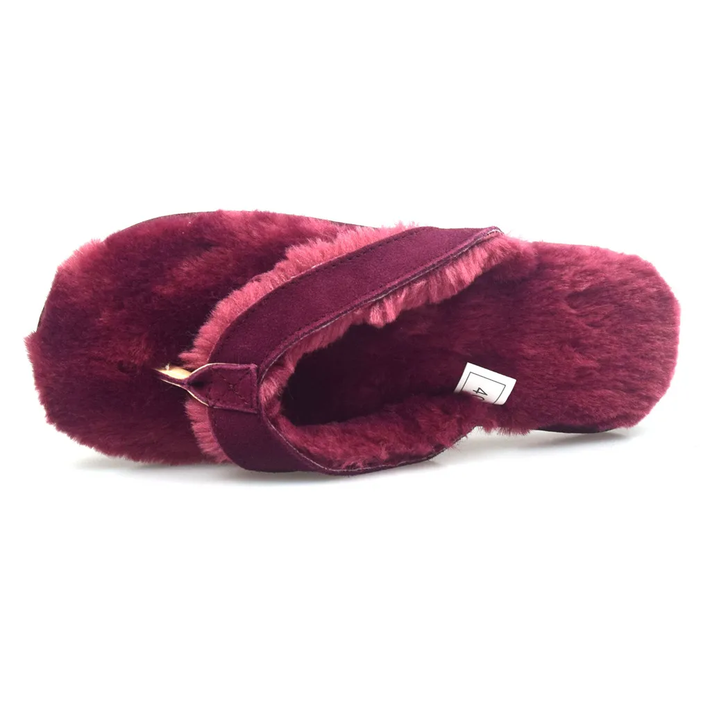 Летние женские домашние тапочки FAYUEKEY из натуральной кожи с плюшевой подкладкой и