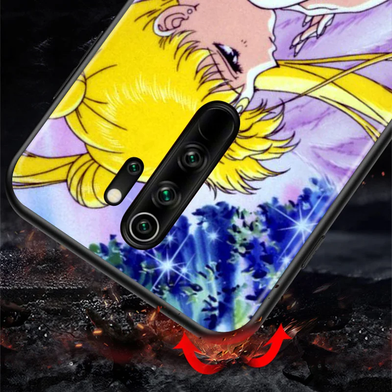

Anime Sailor Moon Black Cover For Xiaomi Redmi 10X 9I 9C 9A 9 GO K30 Ultra K20 8A 8 7A 7 S2 6 Pro 5G Phone Case