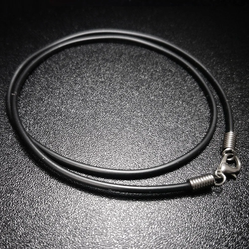 Шнур из черного ожерелье кожаной цепи для женщин и мужчин гладкий Эластичный