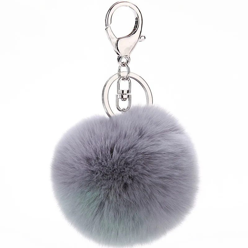 50 шт./лот игрушка кролик ухо меховой помпон мешок шар брелок Подвеска Porte Clef