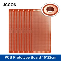 10pcs pcb prototype board 10x22 cm circuit protoboard universal diy matrix single row continuous hole soldering plate