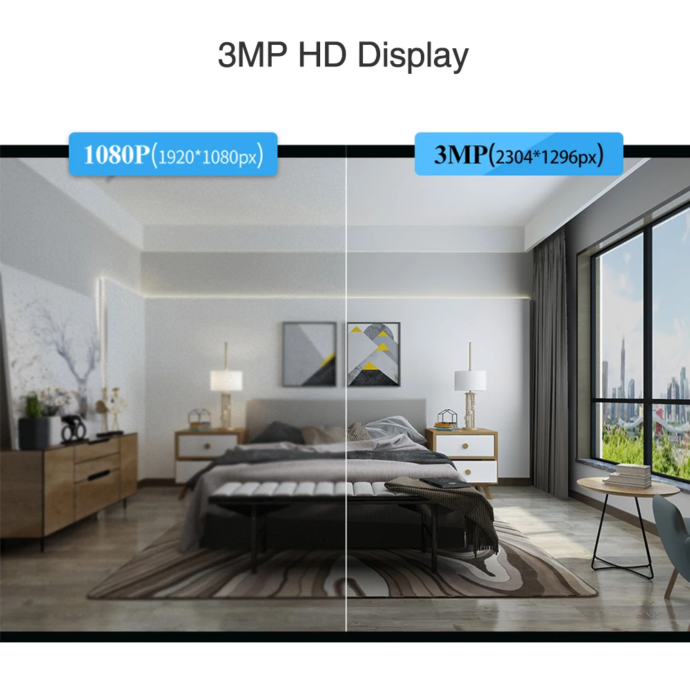 Беспроводная система видеонаблюдения Techage 8 каналов H.265 3 Мп Wi Fi IP камера с записью