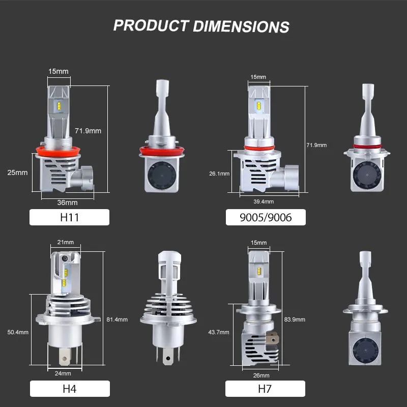 Автомобисветильник светодиодсветодиодный лампы H4 H7 H11 H8 H9 9005 HB3 9006 HB4 6000K белые 55 Вт