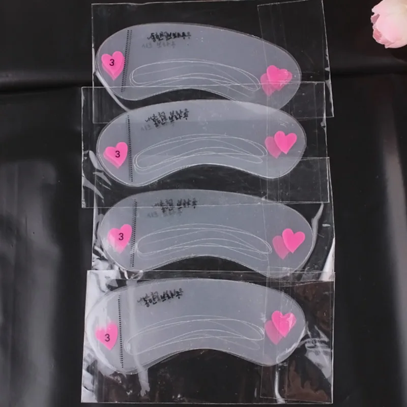 3pcs/set Reusable Eyebrow Stencil Set Eye Brow Card Easy Makeup DIY Drawing Guide Styling Shaping Grooming Template | Красота и