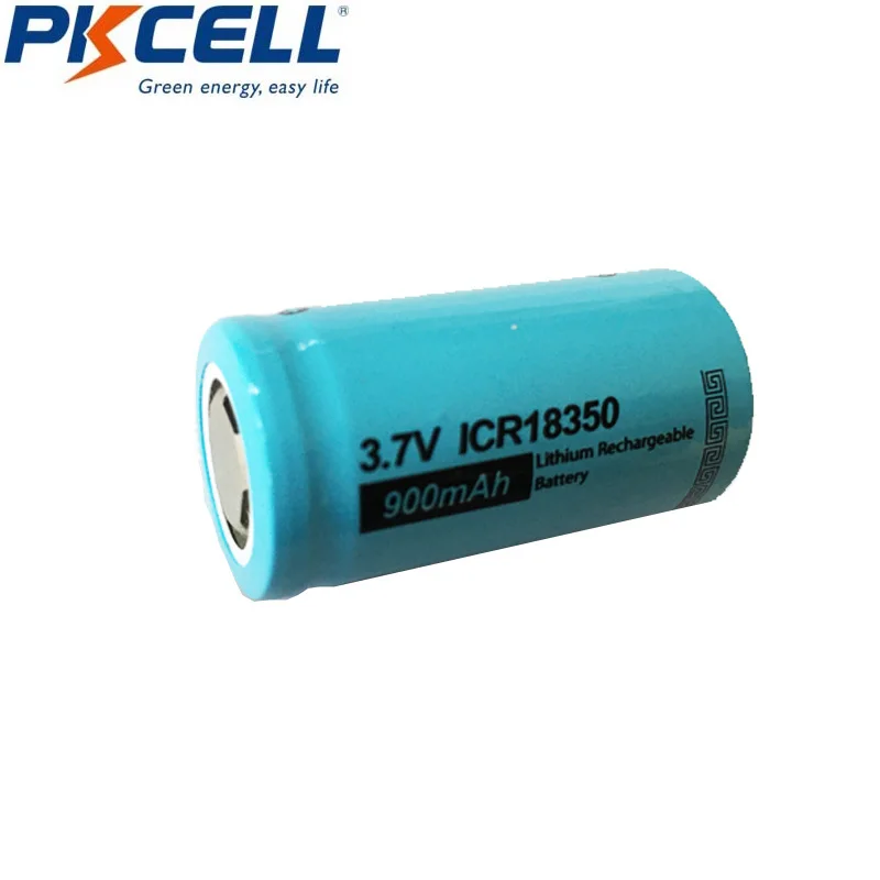 Литий-ионный аккумулятор PKCELL ICR 18350 2 шт. 3 7 В 900 мАч | Электроника