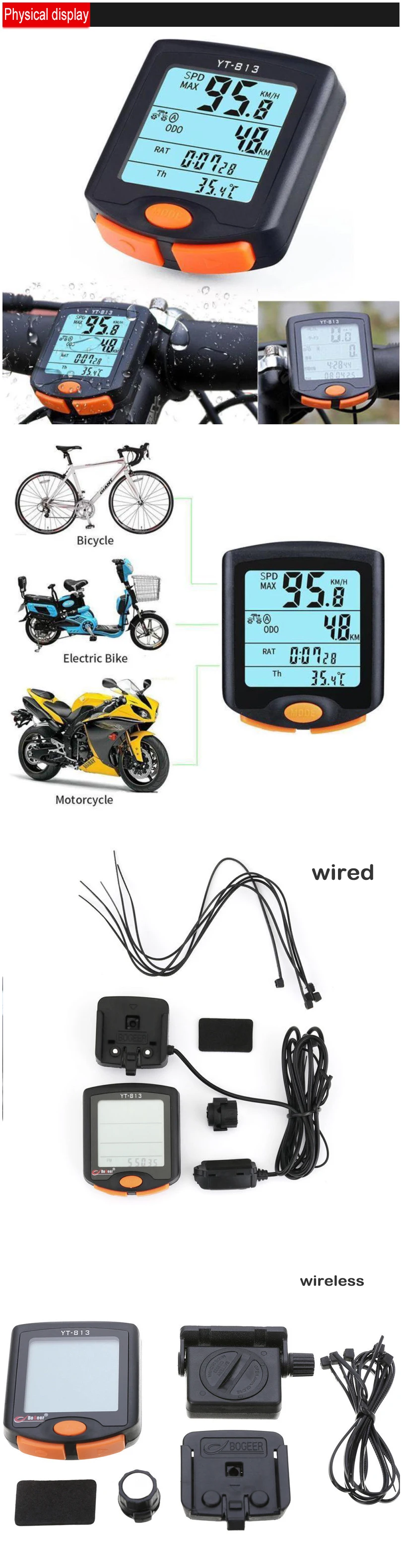 Велосипедный компьютер Спидометр велосипедный одометр lcd gps экран mtb скоростной беспроводной руль водонепроницаемый велосипедные компьютеры
