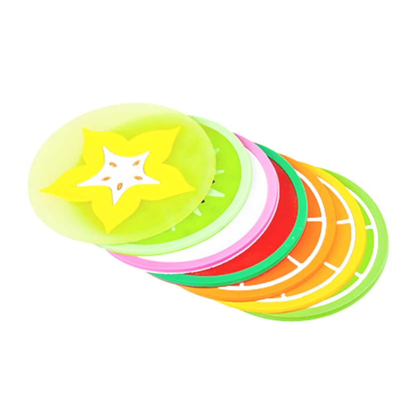 

Fruit Coaster Food Grade Silicone Table Mats Drink Coffee Mug Cup Coasters Table Padding Cup Mats Kitchen Decoration Accessories