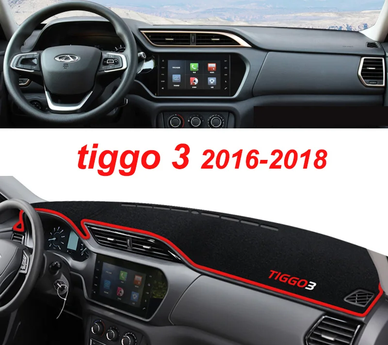

Lsrtw2017 Polyester Car Dashboard Mat Sun Shade Pad Cover for Chery Tiggo 3 2016 2017 2018 2019 2020 Heat Insulation Accessories
