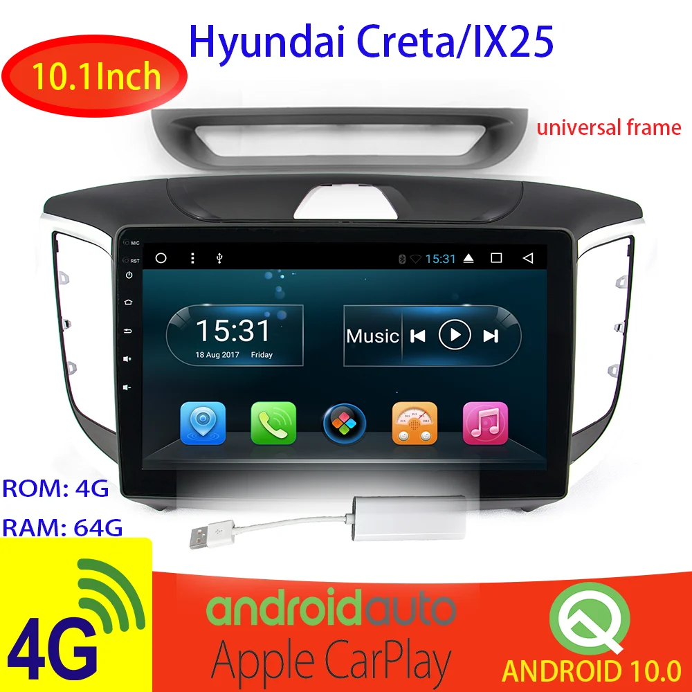 

Autoradio For Hyundai Creta IX25 2015 2016 - 2019 Car Radio Multimedia Video Player Navigation GPS Android 10 No 2din 2 din dvd