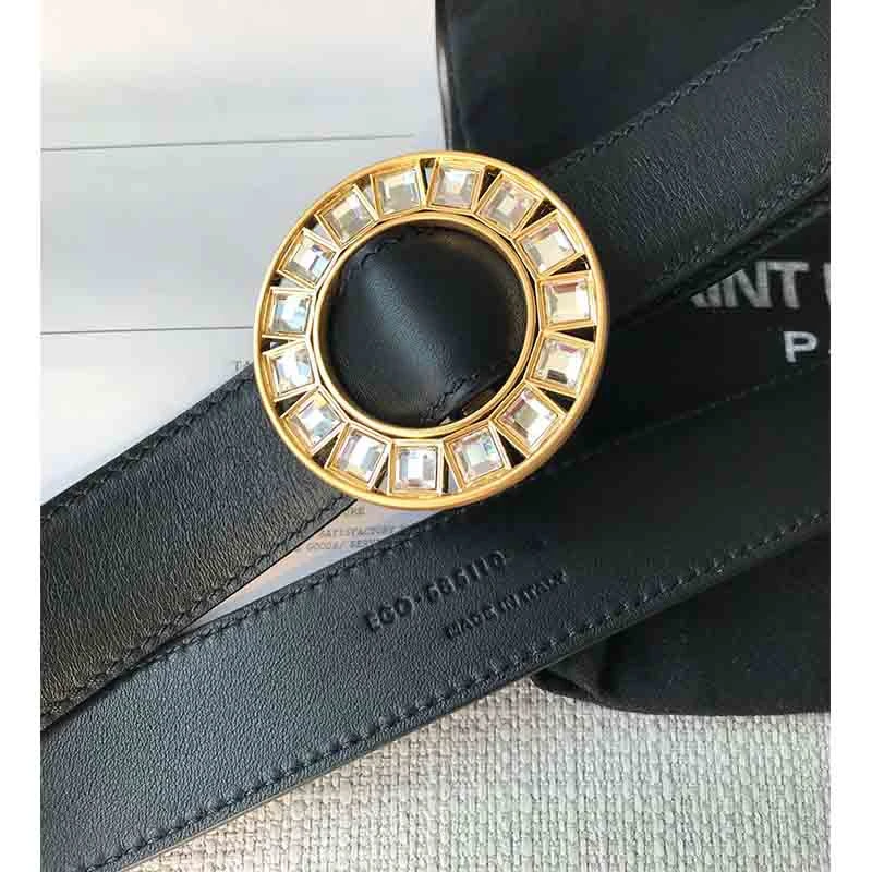 

2021 Women Luxury Belts Rhinestone Golden Buckle Cowskin Leather Waist Fashion Designer Vintage Belt