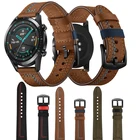 Ремешок из натуральной кожи для наручных часов, быстросъемный спортивный браслет для Samsung Galaxy Watch 42 46 мм S3 S2 Amazfit bip, 20 мм 22 мм
