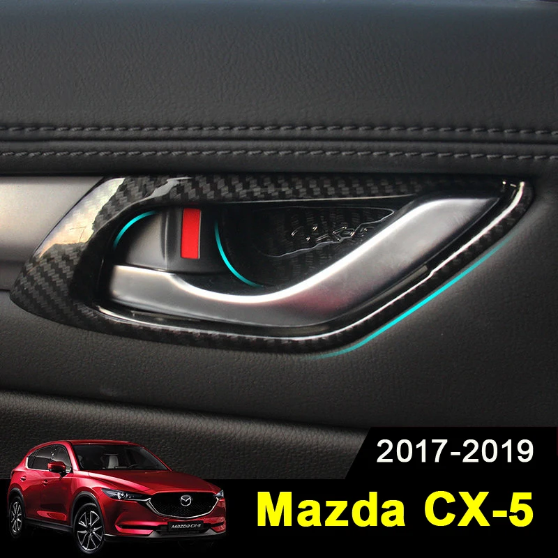 Углеродное волокно автомобильный Стайлинг Внутренний дверной ручки чаши Крышка