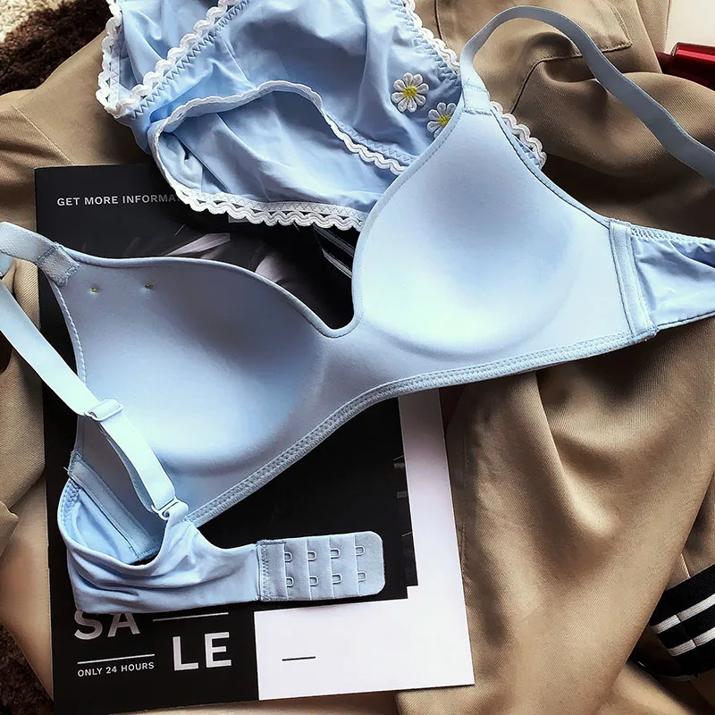 Комплект нижнего белья Wriufred с маленькой маргариткой цельные Бесшовные