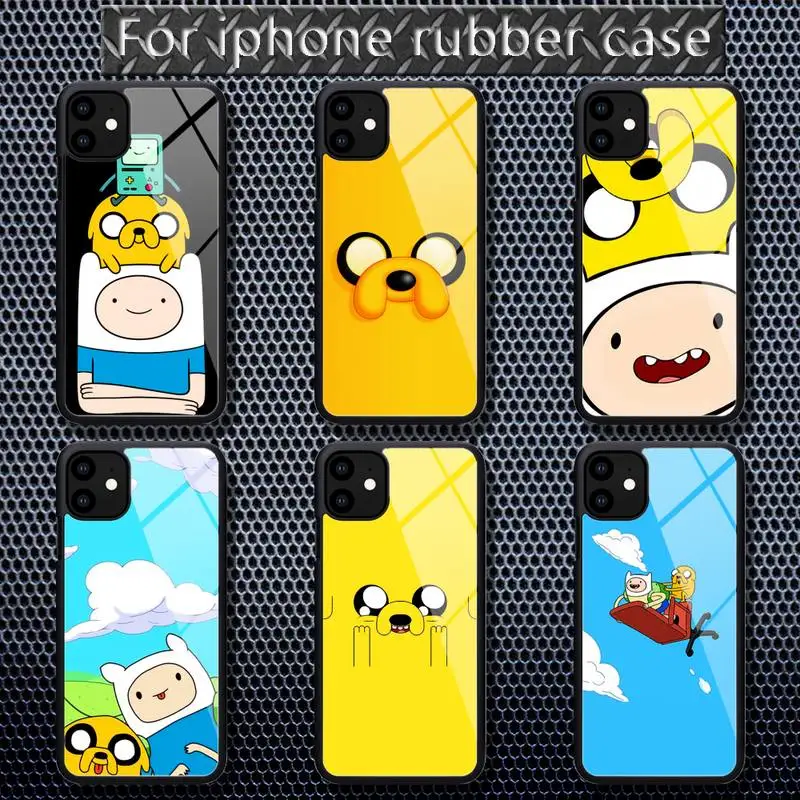 

Cute Cartoon Adventure Time Phone Case Rubber for iPhone 12 11 Pro Max XS 8 7 6 6S Plus X 5S SE 2020 XR 12 Mini case