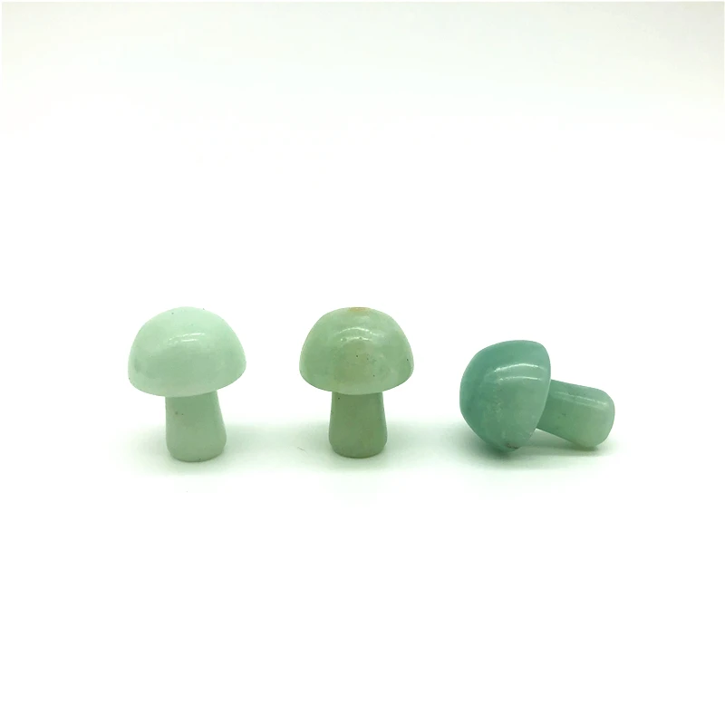

1/2Pcs Lovely Natural Amazonite Mushroom Shaped Polished Stone Decor Healing Gift Natural Stones and Minerals