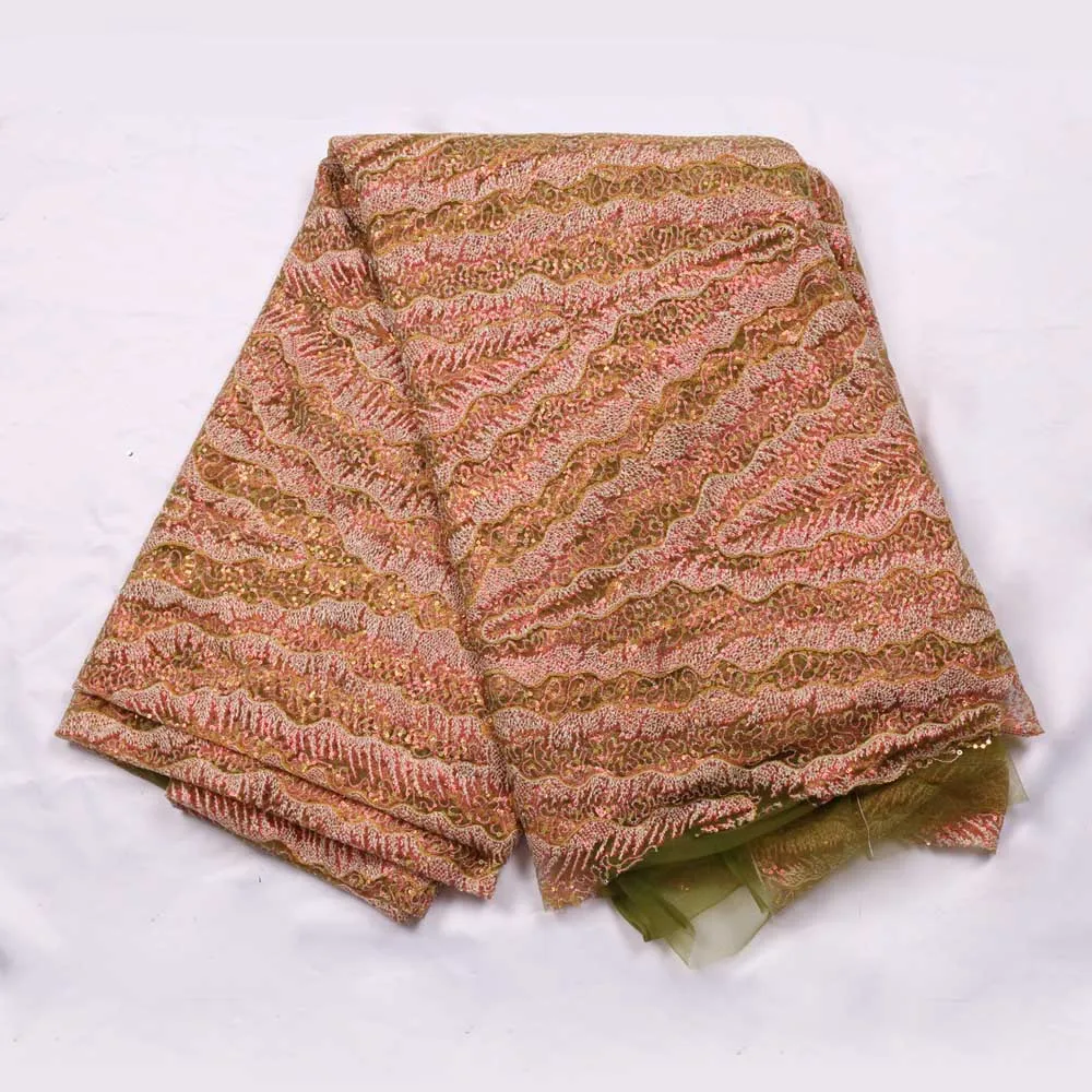 Кружевная ткань с вышивкой в африканском стиле французская сетчатая кружевная