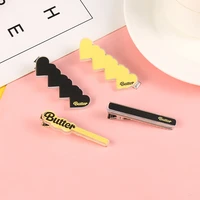 new album butter kpop bangtan boys new style acrylic hairpin hairclip hair clips accessories for women